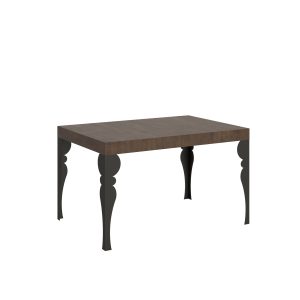 Tavolo Paxon Allungabile piano Noce 90x130 telaio Allungato 234 Antracite
