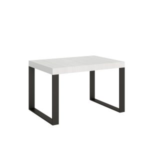 Tavolo Tecno Allungabile piano Bianco Frassino 90x130 Allungato 234 telaio Antracite