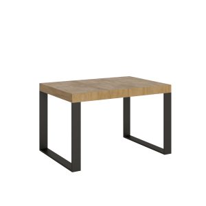 Tavolo Tecno Allungabile piano Quercia Natura 90x130 Allungato 234 telaio Antracite