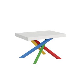 Tavolo Volantis Allungabile piano Bianco Frassino 90x130 Allungato 234 telaio 4/B