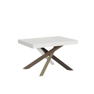 Tavolo Volantis Allungabile piano Bianco Frassino 90x130 Allungato 390 telaio 4/C