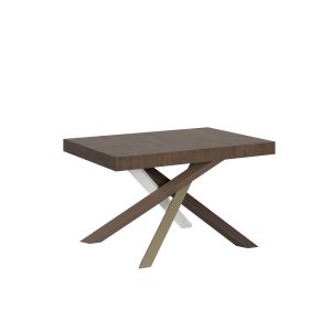 Tavolo Volantis Allungabile piano Noce 90x130 Allungato 390 telaio 4/C