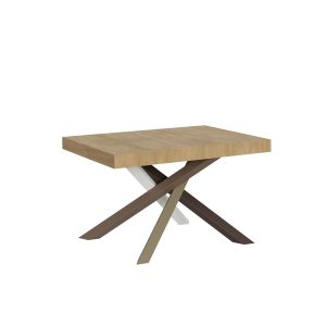 Tavolo Volantis Allungabile piano Quercia Natura 90x130 Allungato 390 telaio 4/C