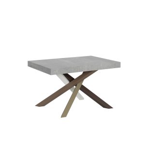 Tavolo Volantis Allungabile piano Cemento 90x130 Allungato 234 telaio 4/C