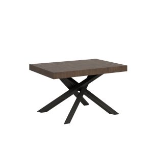 Tavolo Volantis Allungabile piano Noce 90x130 Allungato 234 telaio Antracite
