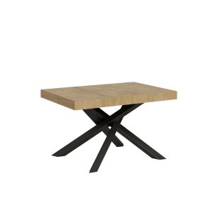 Tavolo Volantis Allungabile piano Quercia Natura 90x130 Allungato 234 telaio Antracite