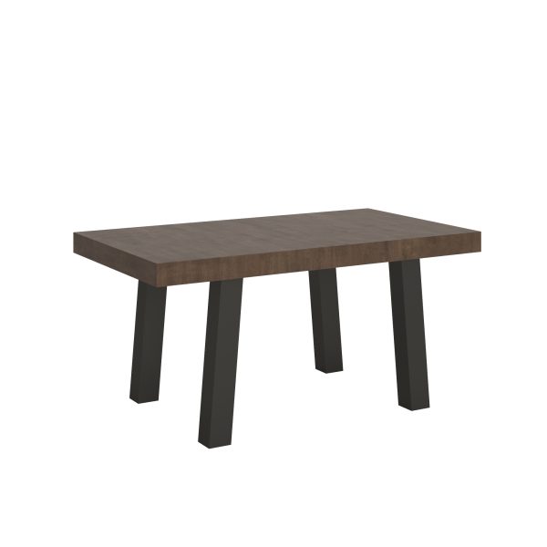 Tavolo Bridge Allungabile piano Noce 90x160 Allungato 264 telaio Antracite