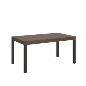 Tavolo everyday Allungabile piano Noce 90x160 Allungato 420 telaio Antracite