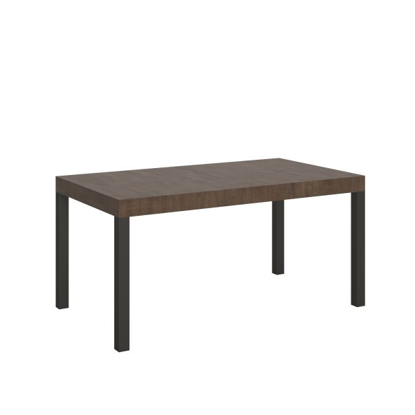 Tavolo everyday Allungabile piano Noce 90x160 Allungato 420 telaio Antracite
