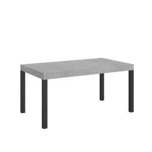 Tavolo everyday Allungabile piano Cemento 90x160 Allungato 264 telaio Antracite