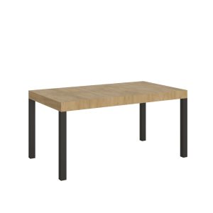 Tavolo everyday Allungabile piano Quercia Natura 90x160 Allungato 264 telaio Antracite