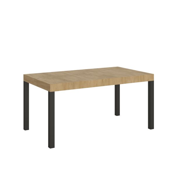 Tavolo everyday Allungabile piano Quercia Natura 90x160 Allungato 264 telaio Antracite