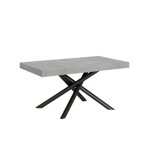Tavolo Famas Allungabile piano Cemento 90x160 Allungato 420 telaio Antracite