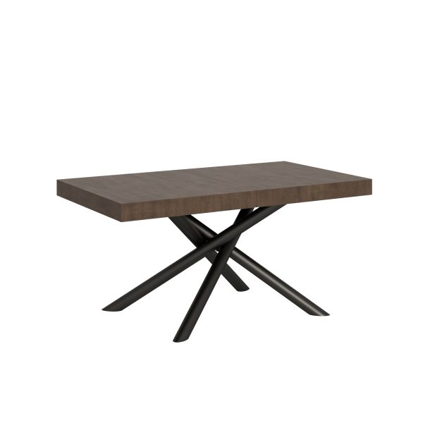 Tavolo Famas Allungabile piano Noce 90x160 Allungato 420 telaio Antracite