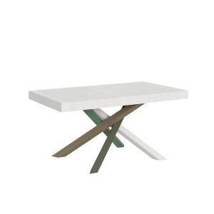 Tavolo Volantis Allungabile piano Bianco Frassino 90x160 Allungato 264 telaio 4/A