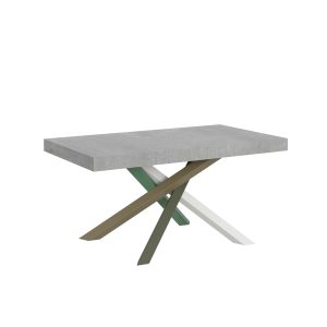Tavolo Volantis Allungabile piano Cemento 90x160 Allungato 264 telaio 4/A