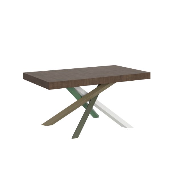 Tavolo Volantis Allungabile piano Noce 90x160 Allungato 264 telaio 4/A