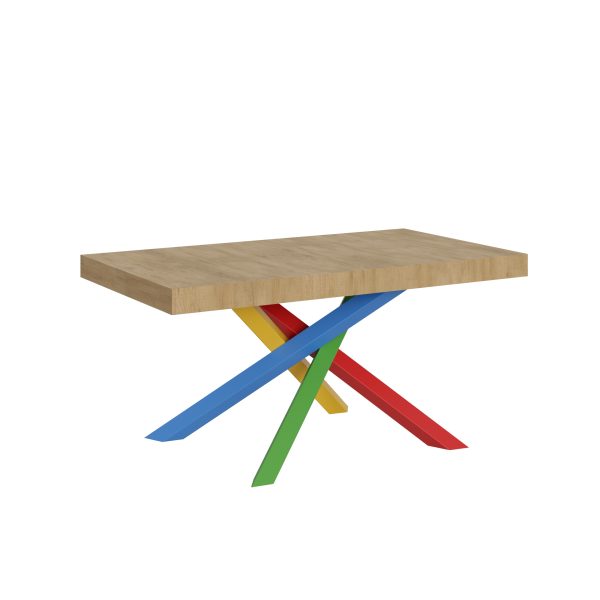 Tavolo Volantis Allungabile piano Quercia Natura 90x160 Allungato 420 telaio 4/B