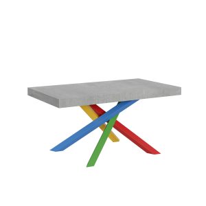 Tavolo Volantis Allungabile piano Cemento 90x160 Allungato 264 telaio 4/B