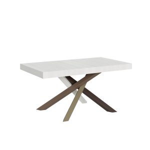 Tavolo Volantis Allungabile piano Bianco Frassino 90x160 Allungato 420 telaio 4/C
