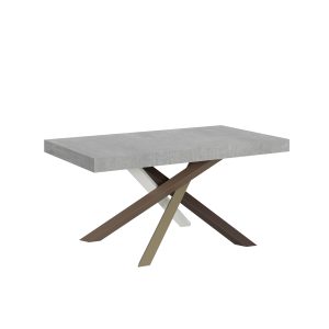Tavolo Volantis Allungabile piano Cemento 90x160 Allungato 264 telaio 4/C