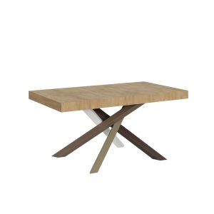 Tavolo Volantis Allungabile piano Quercia Natura 90x160 Allungato 264 telaio 4/C