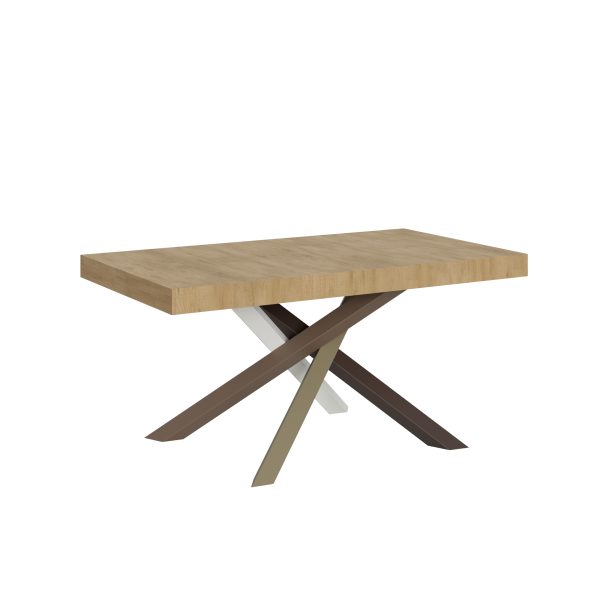 Tavolo Volantis Allungabile piano Quercia Natura 90x160 Allungato 264 telaio 4/C