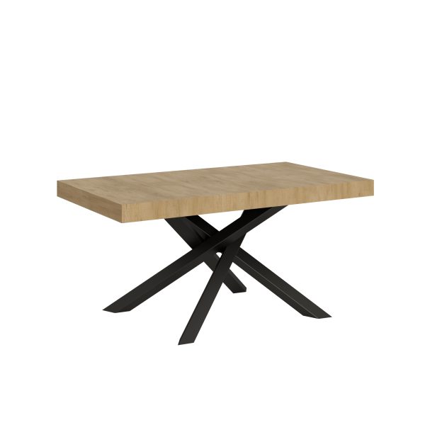 Tavolo Volantis Allungabile piano Quercia Natura 90x160 Allungato 420 telaio Antracite