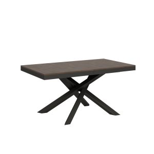 Tavolo Volantis Evolution piano Noce 90x160 Allungato 264 telaio Antracite