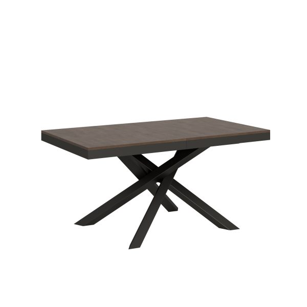 Tavolo Volantis Evolution piano Noce 90x160 Allungato 264 telaio Antracite