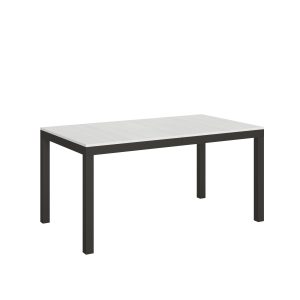 Tavolo everyday Evolution piano Bianco Frassino 90x160 Allungato 420 telaio Antracite