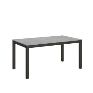 Tavolo everyday Evolution piano Cemento 90x160 Allungato 420 telaio Antracite