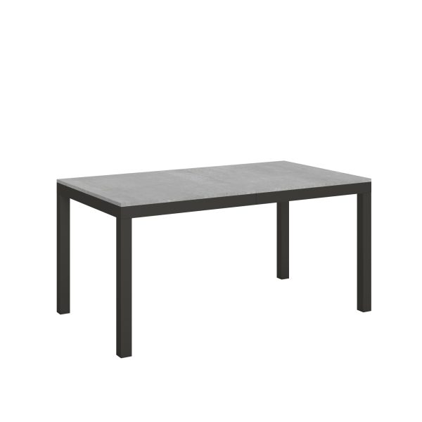 Tavolo everyday Evolution piano Cemento 90x160 Allungato 420 telaio Antracite