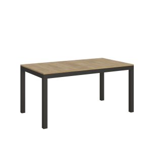 Tavolo everyday Evolution piano Quercia Natura 90x160 Allungato 420 telaio Antracite
