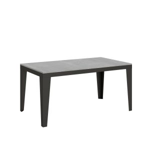 Tavolo Flame Evolution piano Cemento 90x160 Allungato 420 telaio Antracite
