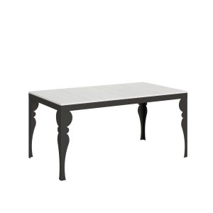 Tavolo Paxon Evolution piano Bianco Frassino 90x160 Allungato 420 telaio Antracite