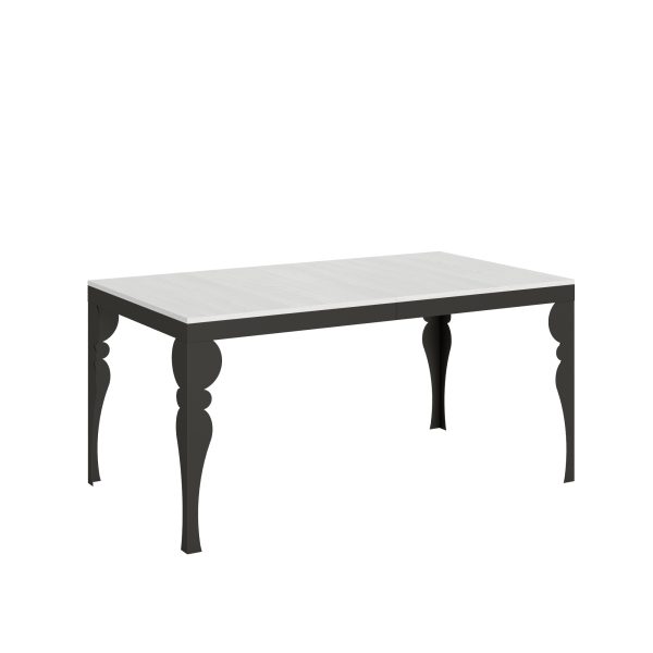Tavolo Paxon Evolution piano Bianco Frassino 90x160 Allungato 420 telaio Antracite