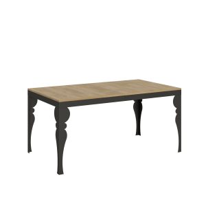 Tavolo Paxon Evolution piano Quercia Natura 90x160 Allungato 420 telaio Antracite