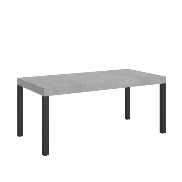 Tavolo everyday Allungabile piano Cemento 90x180 Allungato 440 telaio Antracite