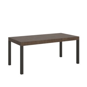 Tavolo everyday Allungabile piano Noce 90x180 Allungato 440 telaio Antracite