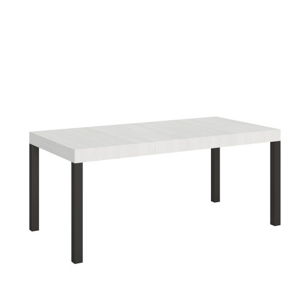 Tavolo everyday Allungabile piano Bianco Frassino 90x180Allungato 284 telaio Antracite