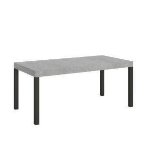 Tavolo everyday Allungabile piano Cemento 90x180 Allungato 284 telaio Antracite