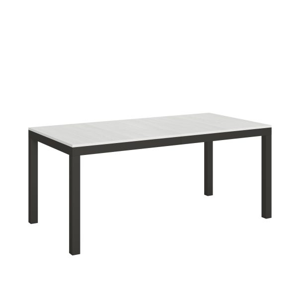 Tavolo everyday Evolution piano Bianco Frassino 90x180Allungato 284 telaio Antracite