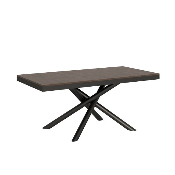 Tavolo Famas Evolution piano Noce 90x180 Allungato 284 telaio Antracite