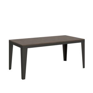Tavolo Flame Evolution piano Noce 90x180 Allungato 284 telaio Antracite