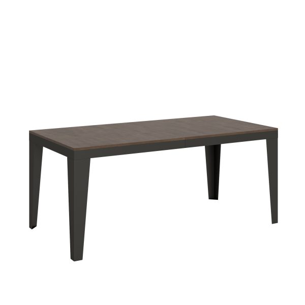 Tavolo Flame Evolution piano Noce 90x180 Allungato 284 telaio Antracite