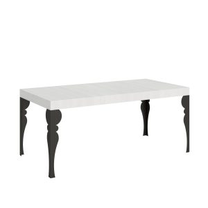 Tavolo Paxon Allungabile piano Bianco Frassino 90x180Allungato 284 telaio Antracite