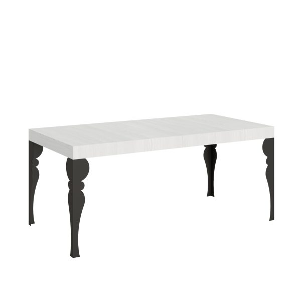 Tavolo Paxon Allungabile piano Bianco Frassino 90x180Allungato 284 telaio Antracite