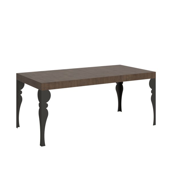 Tavolo Paxon Allungabile piano Noce 90x180 Allungato 284 telaio Antracite