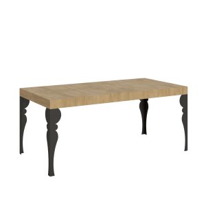 Tavolo Paxon Allungabile piano Quercia Natura 90x180 Allungato 284 telaio Antracite